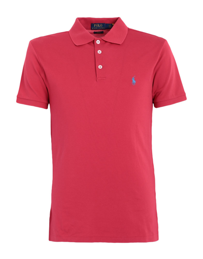 Polo Ralph Lauren Slim Fit Stretch Mesh Polo Shirt Man Polo Shirt Red Size Xxl Cotton, Elastane