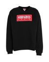 Kenzo Logo Cotton Sweatshirt In Black