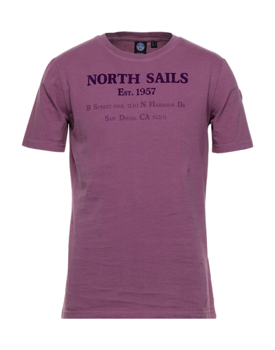 North Sails T-shirts In Purple