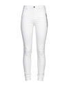 KARL LAGERFELD KARL LAGERFELD WOMAN JEANS WHITE SIZE 27 COTTON, ELASTOMULTIESTER, ELASTANE