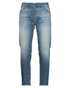 Pt Torino Denim Jeans With Belt Loops And Faded Effect In Blue