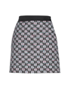 KARL LAGERFELD KARL LAGERFELD WOMAN MINI SKIRT BLACK SIZE 8 POLYESTER, COTTON, POLYAMIDE, ACRYLIC