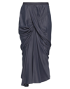 Rick Owens Midi Skirts In Lead