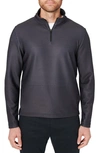 Construct Zigzag Quarter Zip Sweatshirt In Black