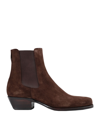 HERVE HERVE' MAN ANKLE BOOTS DARK BROWN SIZE 9 SOFT LEATHER