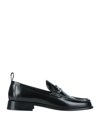 KARL LAGERFELD KARL LAGERFELD MOKASSINO II MONOBOSS CHAIN LOAF WOMAN LOAFERS BLACK SIZE 7 CALFSKIN