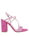 Shop Lella Baldi Woman Sandals Pink Size 5 Soft Leather