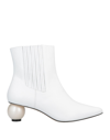 Mother Of Pearl Ankle Boots In White