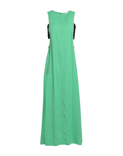 Topshop Long Dresses In Green