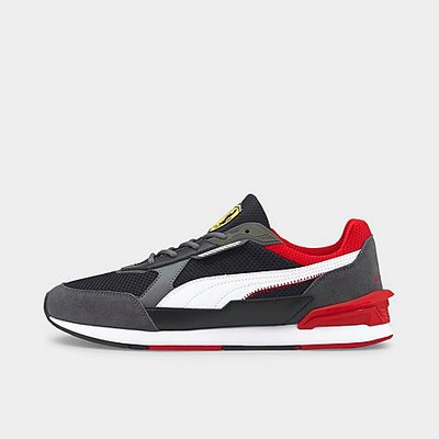 Puma X Ferrari Low-top Racer Sneakers In  Black/ White/rosso Corsa