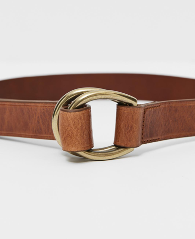 Ag Philo Ring Belt In Toasted Brown