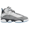 Jordan 6 Rings Little Kids' Shoes In White/dutch Blue/particle Grey