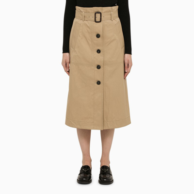 Max Mara Beige Cotton Skirt