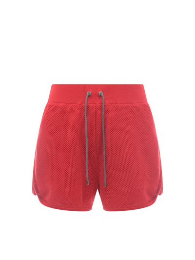 Brunello Cucinelli Drawstring Knit Shorts In Rot
