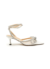 Mach&mach Double Bow 65mm Leather Pumps In White
