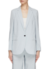 Theory Single Breasted Notch Lapel Casual Blazer In Blue