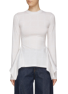 Jw Anderson Mock Turtleneck Handkerchief Top In White