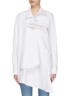 Kimhēkim ‘venus' Pearlescent Button Wrap Front Shirt In White