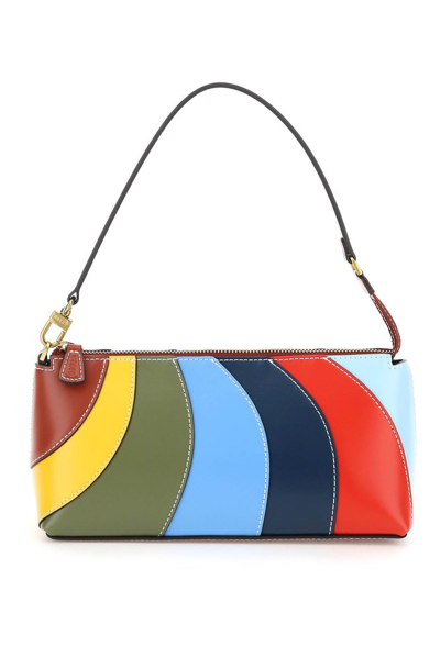 Staud Leather Riviera Kaia Shoulder Bag In Blue,red,green,light Blue