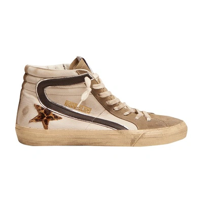 Golden Goose Slide Classic In White Taupe Black Beige Brown Leo