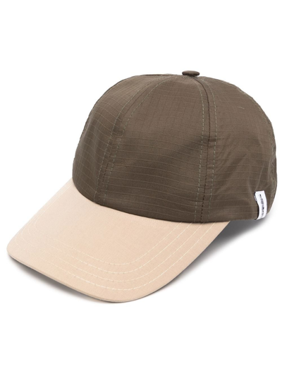 Mackintosh Tipping Panelled Raintec Baseball Cap In Green