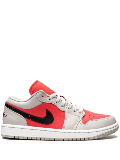 Jordan Air  1 Low "light Iron Ore/siren Red" Sneakers In Neutrals