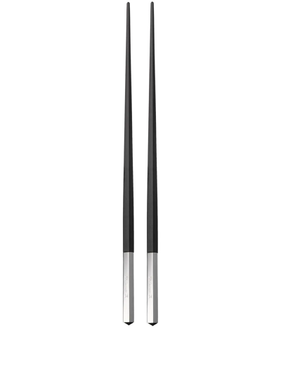 Christofle Silver-plated Chopsticks In Black
