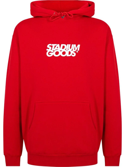 Stadium Goods Lock Up Logo-print Hoodie In Red
