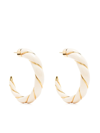 AURELIE BIDERMANN TWIST GOLD-PLATED HOOP EARRINGS