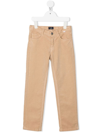 Il Gufo Straight Cotton Pants In Neutrals
