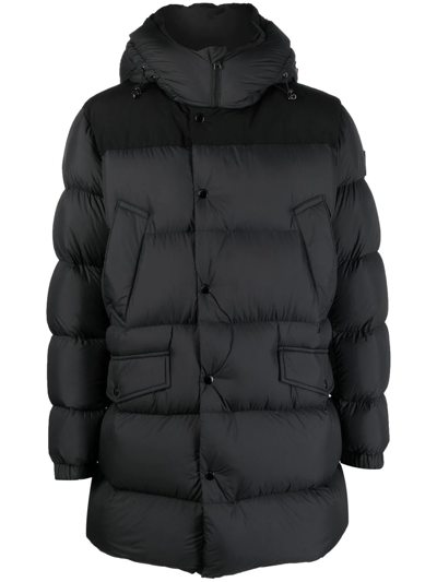 Woolrich Sierra Hooded Padded Parka Coat In Black