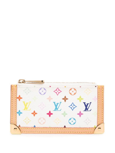 Pre-owned Louis Vuitton X Takashi Murakami 2003  Pochette Cles Coin Purse In White