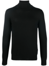 Fay Wool Turtleneck Sweater In Black