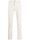 Jacob Cohen Slim-cut Cotton-blend Trousers In Neutrals