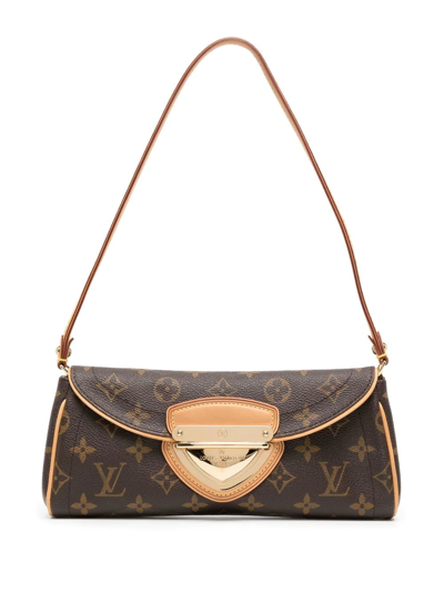 Pre-owned Louis Vuitton 2007  Monogram Pochette Beverly Shoulder Bag In Brown