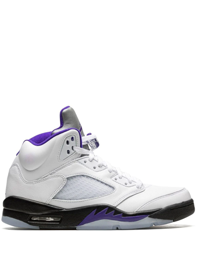 Jordan Air  5 Retro Sneakers In White