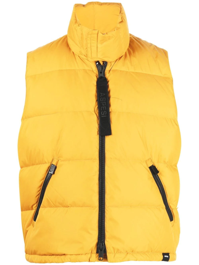 Aspesi Down-padded Gilet In Yellow