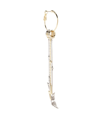 Zadig & Voltaire Crystal-embellished Draped Earring In Gold