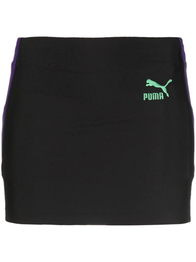 Puma Embroidered Logo Mini Skirt In Black