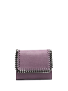 Stella Mccartney Small Falabella Flap Wallet In Purple