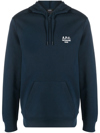 A.P.C. MARVIN LOGO-PRINT PULLOVER HOODIE