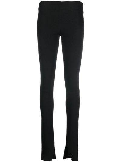Alyx Slim-fit Slit-hem Trousers In Black