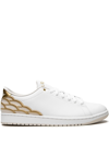 Jordan Air  1 Centre Court Sneakers In White/ Brown/ Metallic Gold