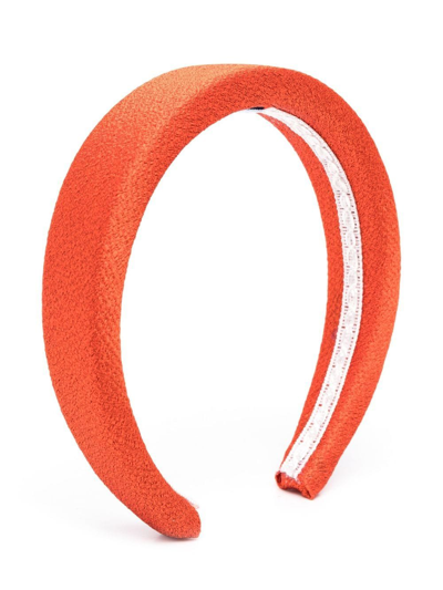 Mi Mi Sol Kids' Textured-finish Open-back Hair Band In Orange