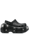 Balenciaga X Crocs&trade; Men's Hardcrocs&trade; Platform Clogs In Blk/gryshd