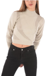 JUST CAVALLI WOMEN'S  WHITE OTHER MATERIALS SWEATER