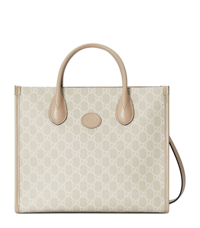 Gucci Small Tote Bag With Interlocking G In Weiss