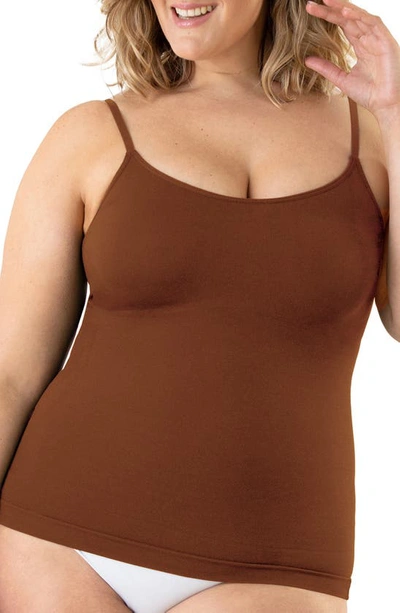 Shapermint All Day Every Day Scoop Neck Camisole In Chocolate