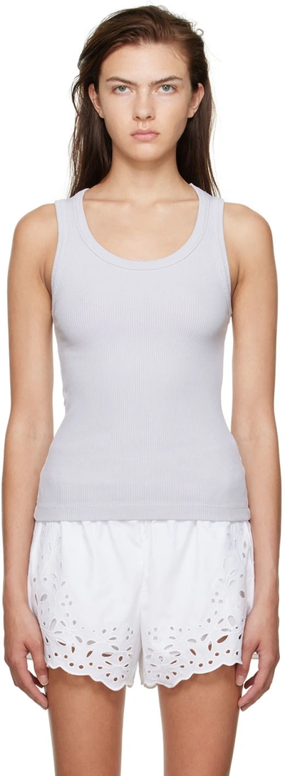 Agolde Poppy Scoop-neck Tank Top In Frosting (