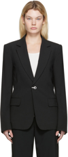 Dion Lee Ssense Exclusive Black Cinch Strap Blazer In Black/navy